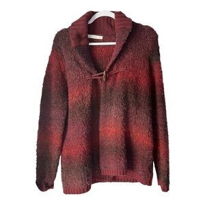 Woolrich Women's Westwind Boucle Cardigan Sweater, Deep Ruby Space Dye Medium.